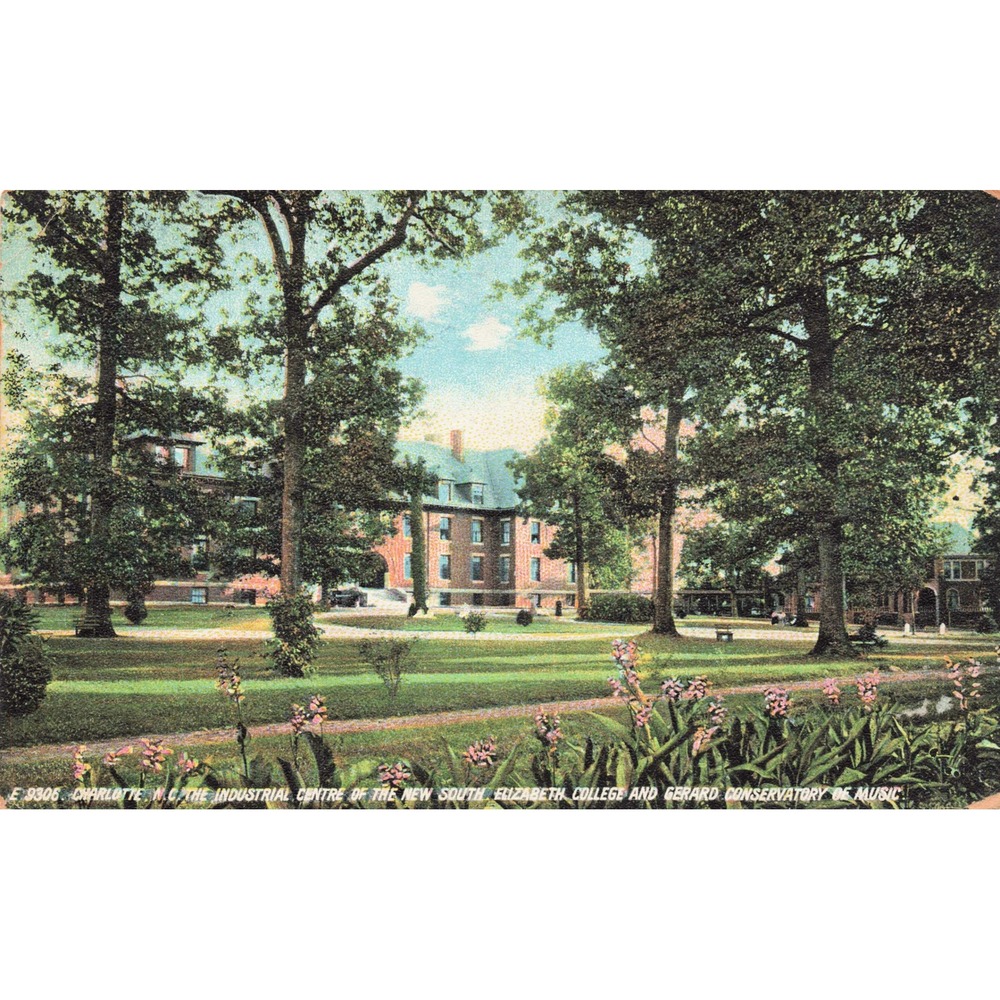 VTG 1905 Elizabeth College Charlotte NC Postcard New South Gerard Conservatory - Picture 1 of 2